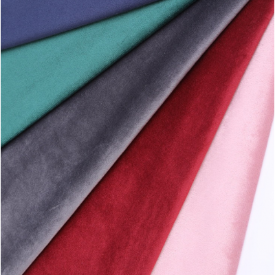 China Manufacture Soft Handfeeling plain dresses Velvet Fabric for clothing